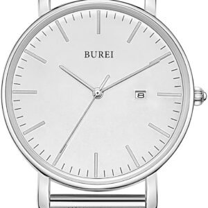 BUREI Men Wrist Watches Fashion Minimalist Analog Quartz Wat...