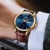 OLEVS Amazon Watches,Brown Leather Watch for Men,Men Day Dat...