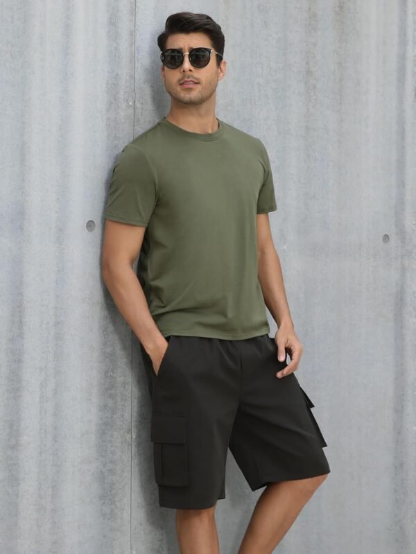 Mens T-Shirts Multi Pack Crewneck Cotton Tee Short Sleeve Cl...