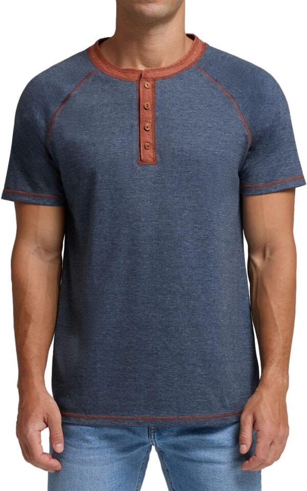 Sailwind Mens Henley Long/Short Sleeve T-Shirt Cotton Casual...