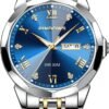 PINDOWS Watches for Men Diamond Date Calendar Quartz Watches...