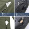 33,000ft Men's Softshell Jacket with Hood Fleece Lined Windb...