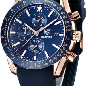 BENYAR Men's Watch Quartz Movement Chronograph 30M Waterproo...