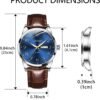 Men's Watches - Fashion Casual Leather Watches Big Face Easy...