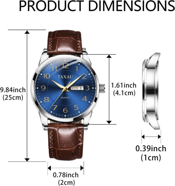 Men's Watches - Fashion Casual Leather Watches Big Face Easy...