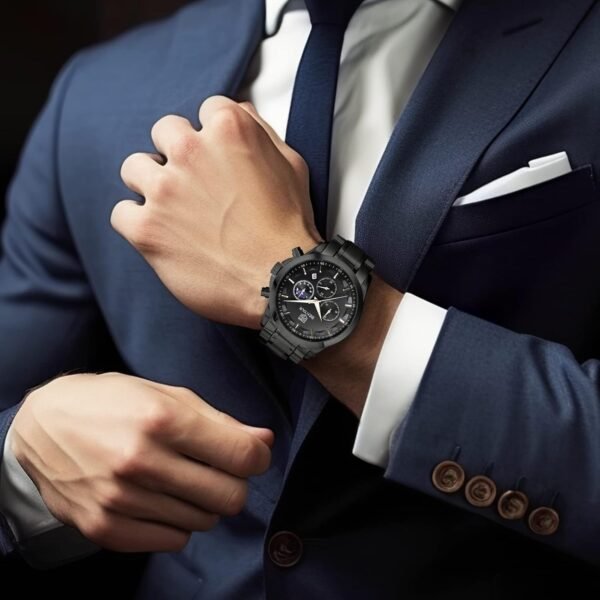 BY BENYAR Mens Watches Analog Quartz Chronograph Waterproof ... - Image 3