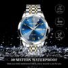 PINDOWS Watches for Men Diamond Date Calendar Quartz Watches...