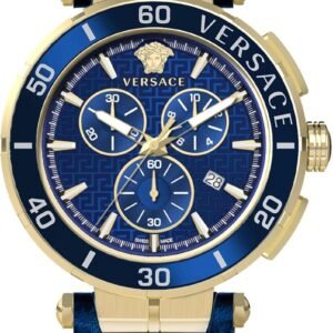 Versace Greca Chrono Collection Luxury Mens Watch Timepieces...