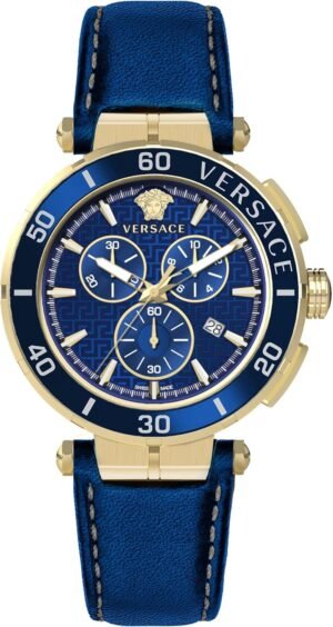 Versace Greca Chrono Collection Luxury Mens Watch Timepieces...