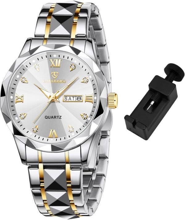 Watches for Men Diamond Business Dress Analog Quartz Mens Wa...