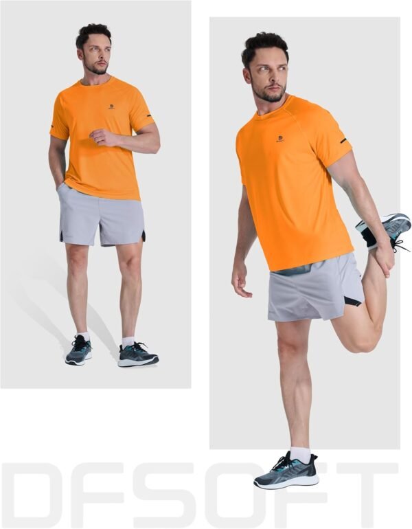 Men's Summer Short Sleeve Shirts Quick Dry Workout Lightweig...