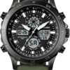 PINDOWS Watch for Men, Waterproof Big Dial Analog Digital Sp...