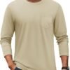 Cotrasen Men's Long Sleeve T-Shirts Cotton Casual T Shirts f...