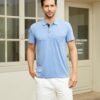 Men Polo Shirt Short Sleeve Casual Classic Cotton Summer Col...