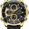 NAVIFORCE Men's Military Digital Watches Analog Quartz Water...