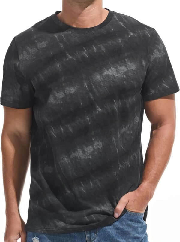 VEIISAR Men's Crew Neck T Shirt - Fitted Elastic Tees Fresh ...