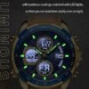 NAVIFORCE Men's Military Digital Watches Analog Quartz Water...