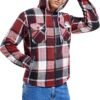 Men's Flannel Shirt Sherpa Jacket Full Zip Long Sleeve Plaid...