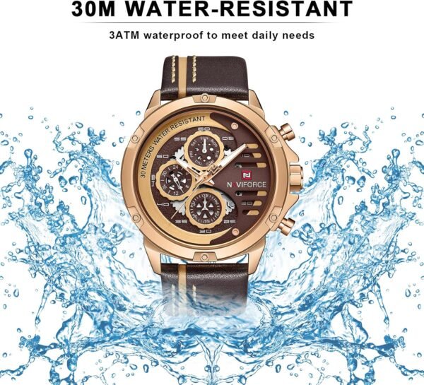 NAVIFORCE Sport Military Watches for Men Waterproof Watch An...