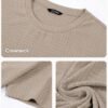 JMIERR Mens T-Shirt Casual Stretch Solid Crewneck Short Slee...