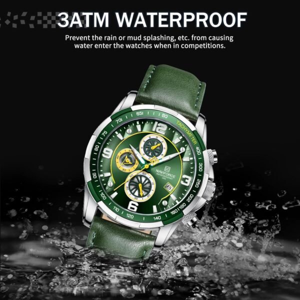NAVIFORCE Sport Watches for Men Analog Quartz Chronograph Le...