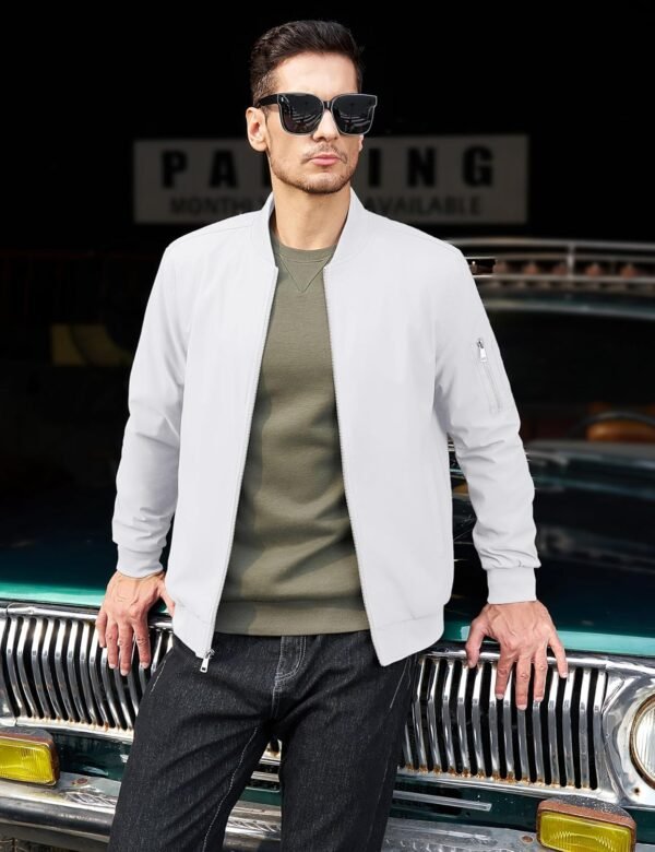 MAGCOMSEN Men's Bomber Jacket Lightweight Casual Windbreaker...