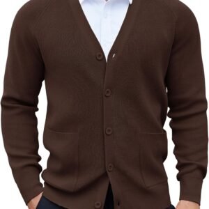 COOFANDY Men's Cardigan Sweaters with Button Lightweight Cas...
