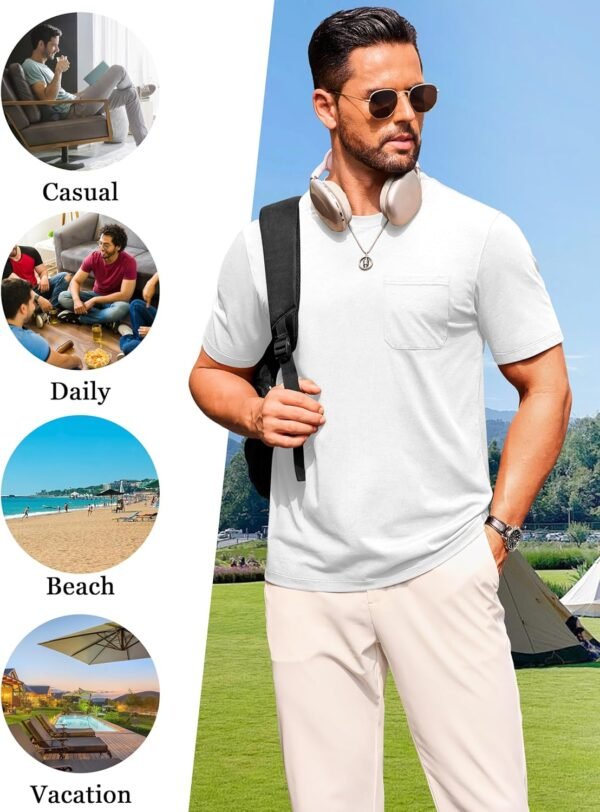 Cotrasen Men's T-Shirts Cotton Short Sleeve T Shirts for Men...