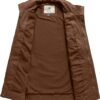 WenVen Men's Casual Washed Cotton Military Jacket
