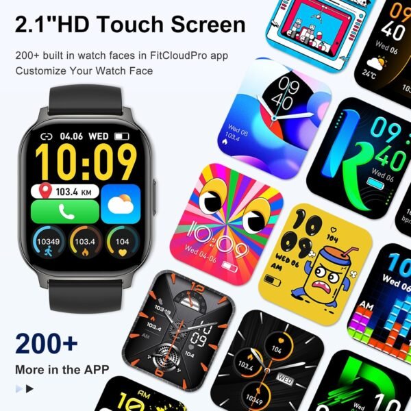Smart Watch for Men Women Fitness: Make/Answer Call Smart Wa...