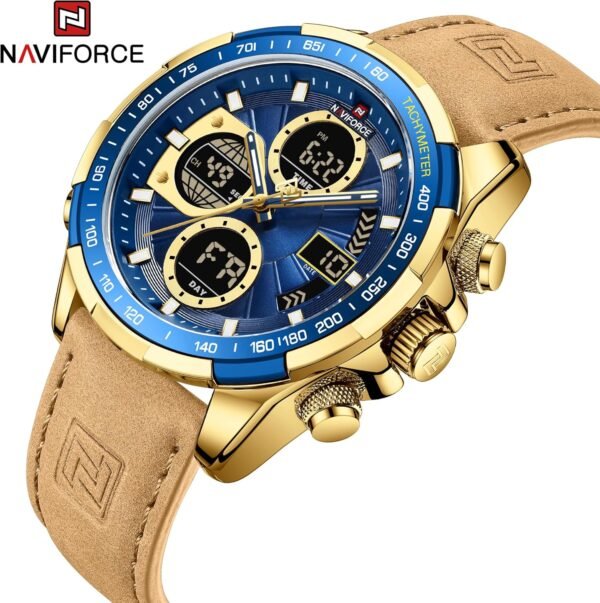 NAVIFORCE Men's Military Digital Watches Analog Quartz Water...