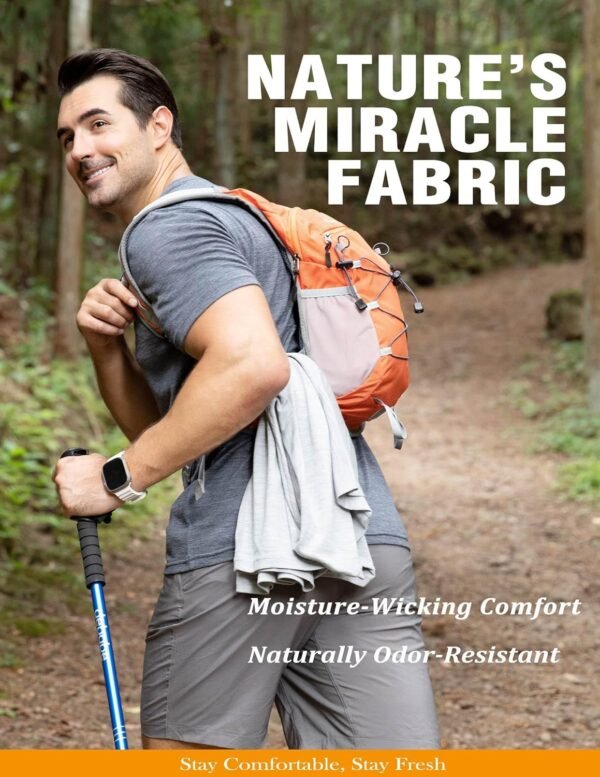 Merino Protect 100% Merino Wool T Shirts for Men Odor Resist...