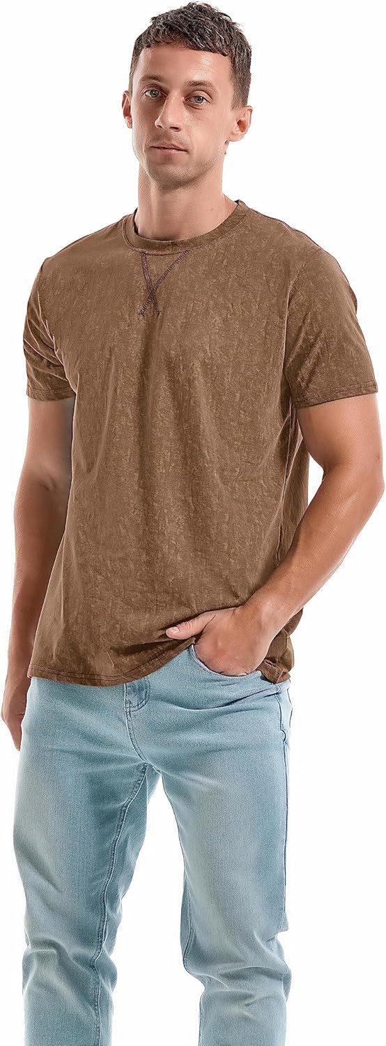 KLIEGOU Men's T-Shirts - Premium Cotton Crew Neck Tees S - 4...