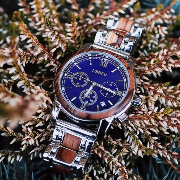 Wooden Men Watches Luxury Stylish Watch Wood & Stainless Ste...