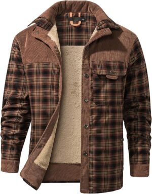 Mr.Stream Men's Outdoor Casual Vintage Long Sleeve Plaid Fla...