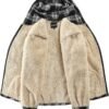 Elesuit Men's Full Zip Fleece Flannel Jackets Shirt Plaid Co...