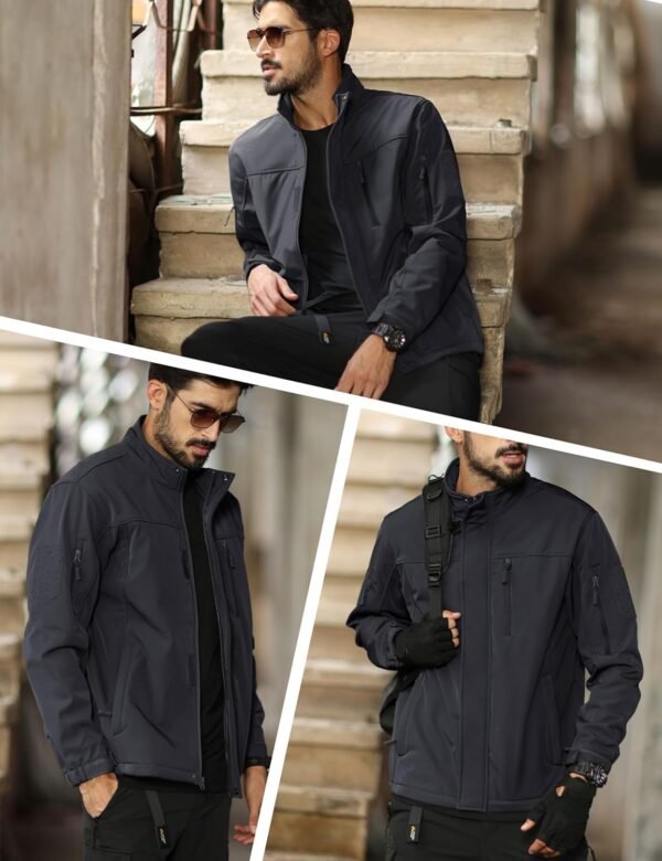 MAGCOMSEN Men's Tactical Jacket Water Resistant 6 Pockets So...