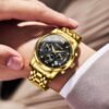 PINDOWS Watches for Men Diamond Date Calendar Quartz Watches...