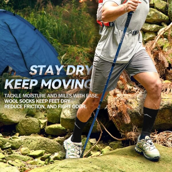 Merino Protect Merino Wool Socks for Men Warm Soft Hiking So...