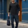 Cotrasen Men's Long Sleeve T-Shirts Cotton Casual T Shirts f...