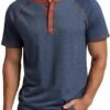 Sailwind Mens Henley Long/Short Sleeve T-Shirt Cotton Casual...