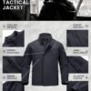 MAGCOMSEN Men's Tactical Jacket Water Resistant 6 Pockets So...