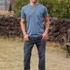 YawYews Men's Henley Shirts Short Sleeve Casual Button T Shi...