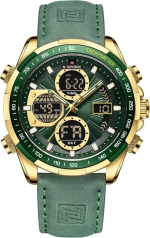 NAVIFORCE Men's Military Digital Watches Analog Quartz Water...