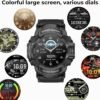 MIDDOW Military Smart Watch with Flashlight (Answer/Make Cal...
