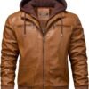 WULFUL Men's Leather Jackets, Faux Leather Jacket for Men La...