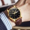 Men's Casual Leather Watch, Easy to Read Analog Dress Watch,...