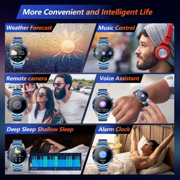 Smartwatch for Men 1.53-Inch Luxury Business Sports & Fitnes...