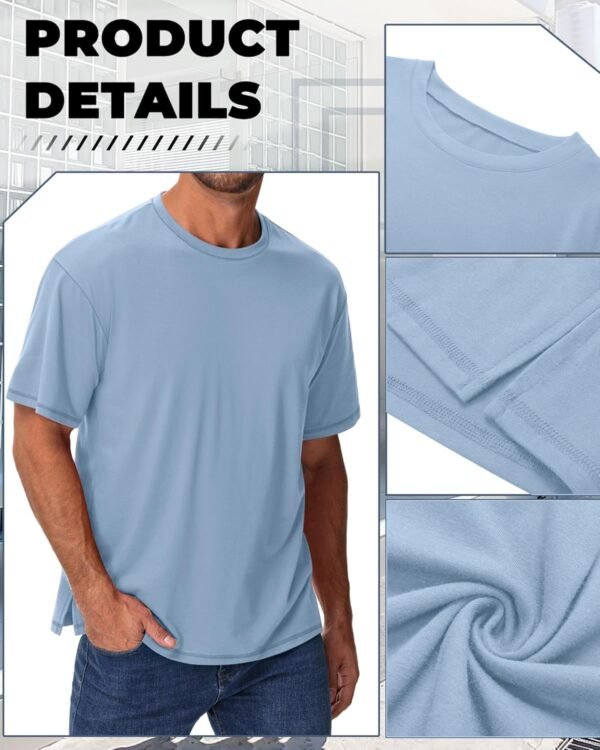 3 Pack Men's Big and Tall T-Shirts, Crew Neck Cotton Short S...