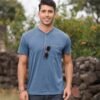 YawYews Men's Henley Shirts Short Sleeve Casual Button T Shi...